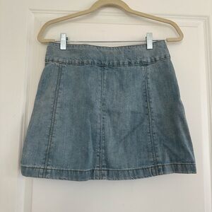 Free People Jean Mini Skirt